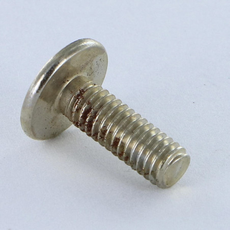 1 x Tornillo poelier cabeza redonda ancha Pozi ranura M6X15 Acero niquelado