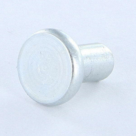 1 x Remache macizo cabeza plana 4.5X9 Acero cincado blanco