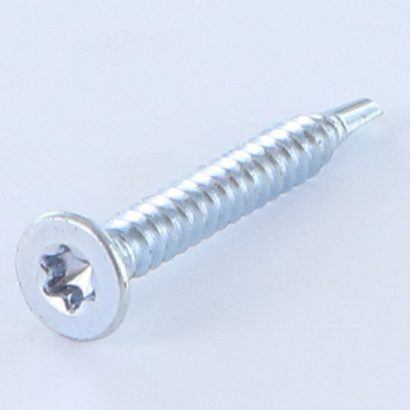 1 x Tornillo autoperforante cabeza fresada/testa svasat TORX T25 4.8X32 Acero cincado blanco