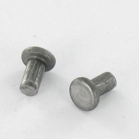 1 x Remache macizo cabeza plana 4X10 Acero bruto