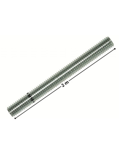 1 x Varilla roscada M10 longitud 2 metros Acero...
