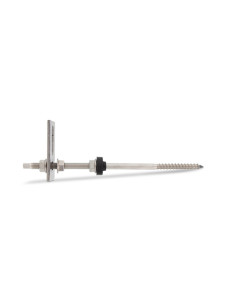 Tornillo panel solar doble rosca con placa 10X160...