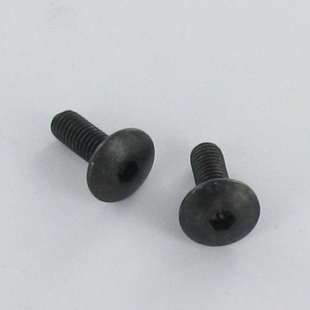 1 x Tornillo poelier cabeza redonda ancha llave de 5 M8X16 dentado ABAJO cabeza diámetro de cabeza: 14 Acero cincado