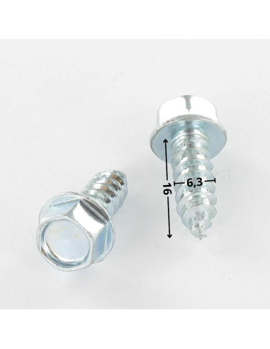 1 x Tornillo chapa cabeza hexagonal resalto...
