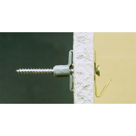 1 x Taco Nylon 8X40 con Tornillo madera cabeza fresada/testa svasat 4X45