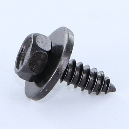 1 x Tornillo chapa cabeza hexagonal 6.3X19 + Arandela Acero cincado negro 600 Horas niebla salina sin óxido rojo