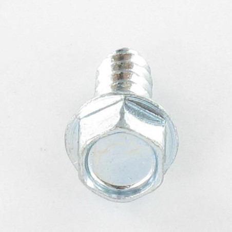 1 x Tornillo chapa cabeza hexagonal resalto liso 6.3X19 Acero cincado blanco