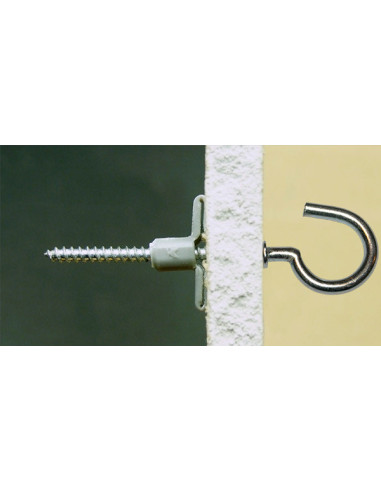 1 x Taco Nylon 8X40 con Gancho con reborde 4X45