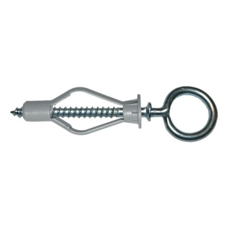 1 x Taco Nylon 8X40 con Tornillo de ojo con reborde 4X45