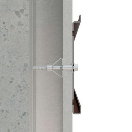 1 x Taco metálico para placa de yeso con Tornillo metales cabeza hexagonal M8X45 Acero cincado blanco