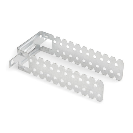 1 x Percha en forma de U para perfiles de 60 mm Acero cincado blanco