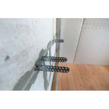 1 x Percha en forma de U para perfiles de 60 mm Acero cincado blanco