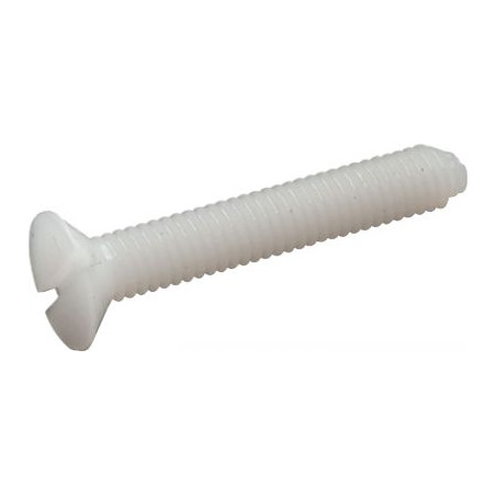 1 x Tornillo metales cabeza fresada/testa svasat ranura M4X30 poliamida 6.6 natural nylon