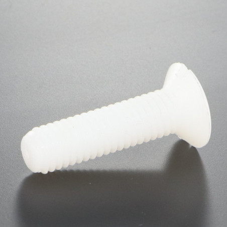 1 x Tornillo metales cabeza fresada abombada ranura M6X8 natural nylon