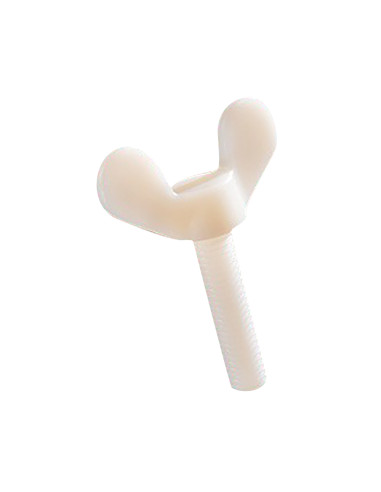 1 x Tornillo mariposa M6X30 natural nylon