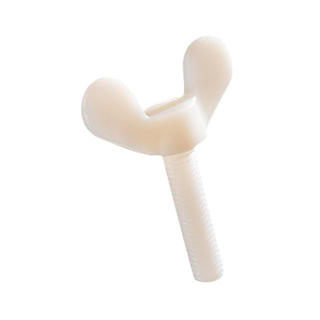 1 x Tornillo mariposa M6X30 natural nylon