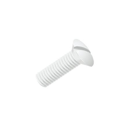 1 x Tornillo metales cabeza fresada abombada ranura M8X60 natural nylon