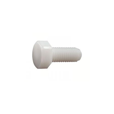 1 x Tornillo metales cabeza hexagonal natural nylon poliamida 6.6 M5X40