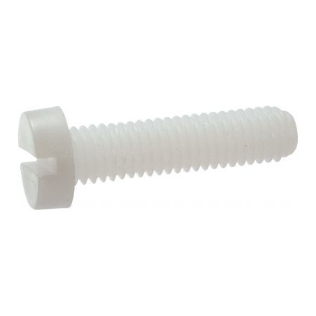 1 x Tornillo metales cabeza cilíndrica ancha ranura M3X8 natural nylon