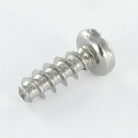 1 x Tornillo pvc cabeza cilíndrica abombada Pozi 4X12 Varilla roscada 30 grado Inoxidable A2