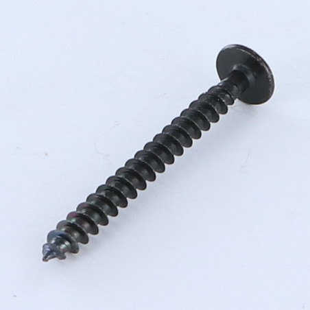 1 x Tornillo madera aglomerado poelier cabeza redonda ancha Pozi PZ4 5X50 roscado en 45 Acero cincado negro