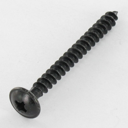 1 x Tornillo madera aglomerado poelier cabeza redonda ancha Pozi PZ4 5X50 roscado en 45 Acero bruto