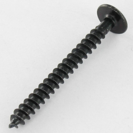 1 x Tornillo madera aglomerado poelier cabeza redonda ancha Pozi PZ4 5X50 roscado en 45 Acero bruto