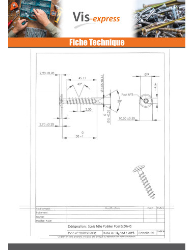 1 x Tornillo madera aglomerado poelier cabeza...