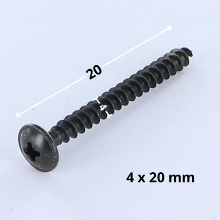 1 x Tornillo madera aglomerado poelier cabeza redonda ancha Pozi PZ4 4X20 roscado total diámetro de cabeza: 10 Acero