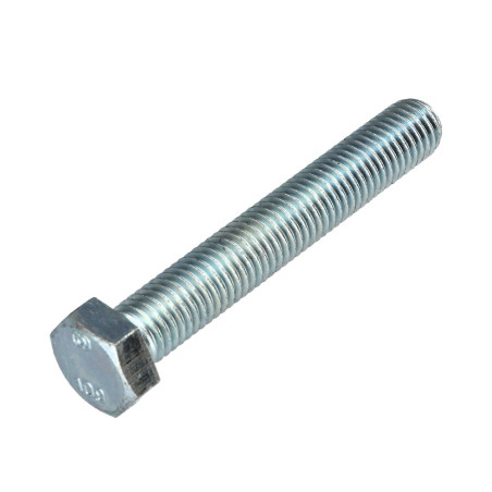 1 x Tornillo metales cabeza hexagonal M14X80 clase 10.9 Acero cincado blanco