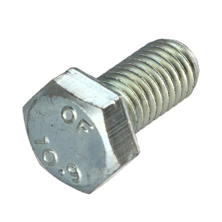 1 x Tornillo metales cabeza hexagonal M8X16 clase 10.9 Acero cincado blanco