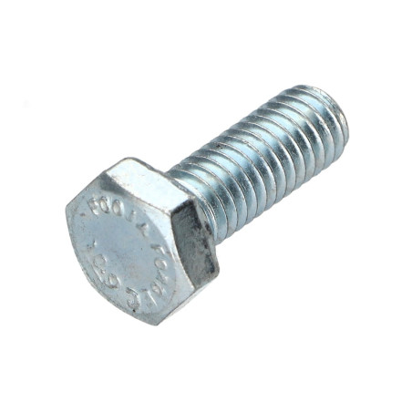 1 x Tornillo metales cabeza hexagonal M6X16 clase 10.9 Acero cincado blanco