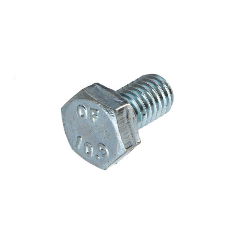 1 x Tornillo metales cabeza hexagonal M6X10 clase 10.9 Acero cincado blanco