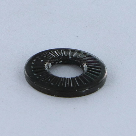 1 x Arandelas contacto M4X10X0.9 Acero cincado negro serie M (Media)