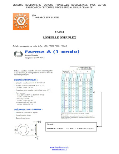 1 x Arandela ONDUFLEX M6 Acero cincado blanco...