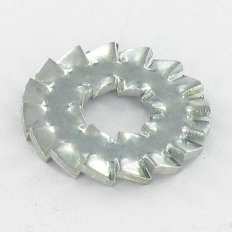1 x Arandela abanico doble dentado DD M8 Acero cincado blanco