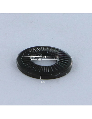 1 x Arandelas contacto M8X16X1.4 Acero cincado...