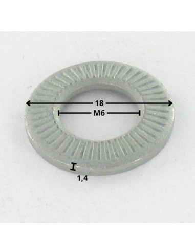 1 x Arandelas contacto M6X18X1.4 Acero cincado...