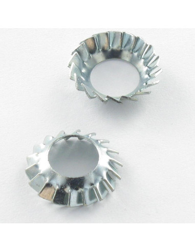 1 x Arandela abanico AZV M5 Acero cincado blanco