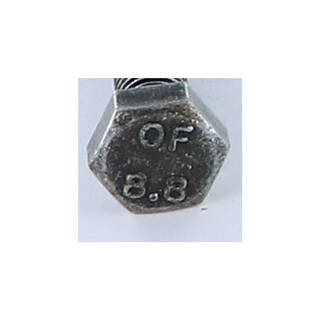 1 x Tornillo metales cabeza hexagonal M10X100 Clase 8.8 Acero cincado negro