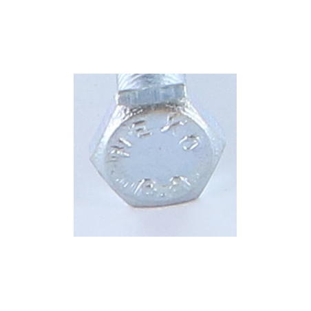 1 x Tornillo metales cabeza hexagonal M10X12 Clase 8.8 Acero cincado blanco
