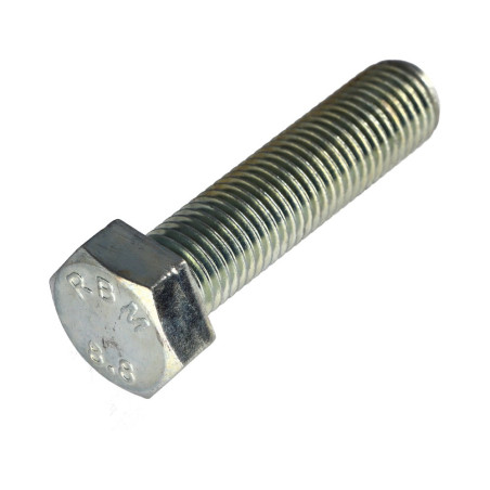 1 x Tornillo metales cabeza hexagonal M20X65 Clase 8.8 Acero cincado blanco