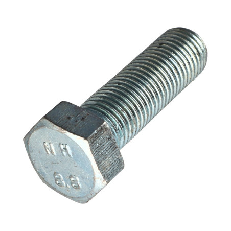 1 x Tornillo metales cabeza hexagonal M24X65 Clase 8.8 Acero cincado blanco