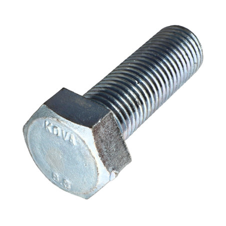 1 x Tornillo metales cabeza hexagonal M30X100 Clase 8.8 Acero cincado blanco