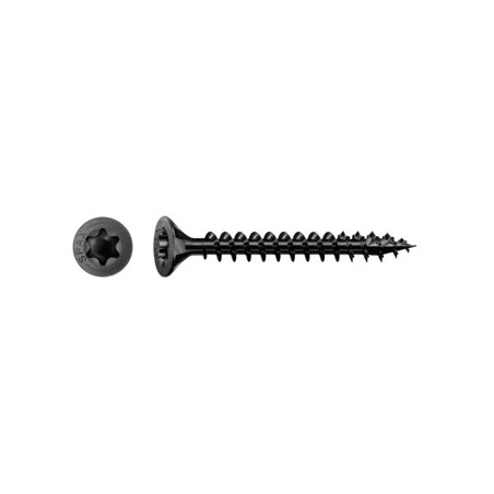 1 x Spax Tornillo madera cabeza fresada/testa svasat TORX T20 4.5X30 roscado en 25 Acero cincado negro