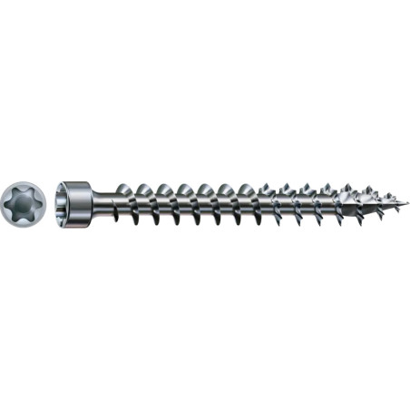 1 x Spax Tornillo madera cabeza cilíndrica TORX T30 6X80 roscado total 4CUT WIROX