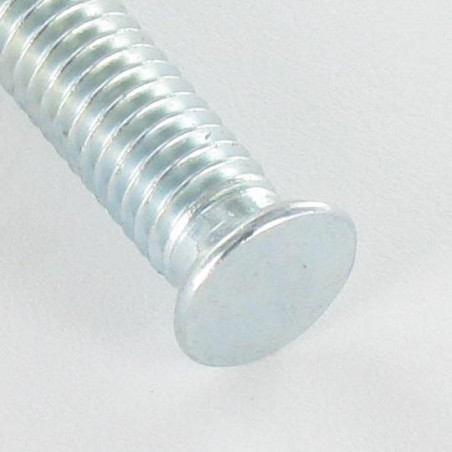 1 x Tornillo metales cabeza fresada/testa svasat dentado M6X25 diámetro de cabeza: 8.5 Acero cincado blanco