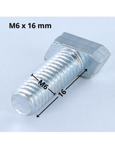 1 x Tornillo metales cabeza rombo M6X16 Acero...