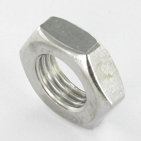 1 x Tuerca hexagonal baja hm/contratuerca Inoxidable A2 M10 paso fino paso de 125