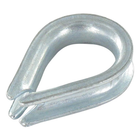1 x Guardacabos LUZ para Cable de 16 Acero cincado blanco